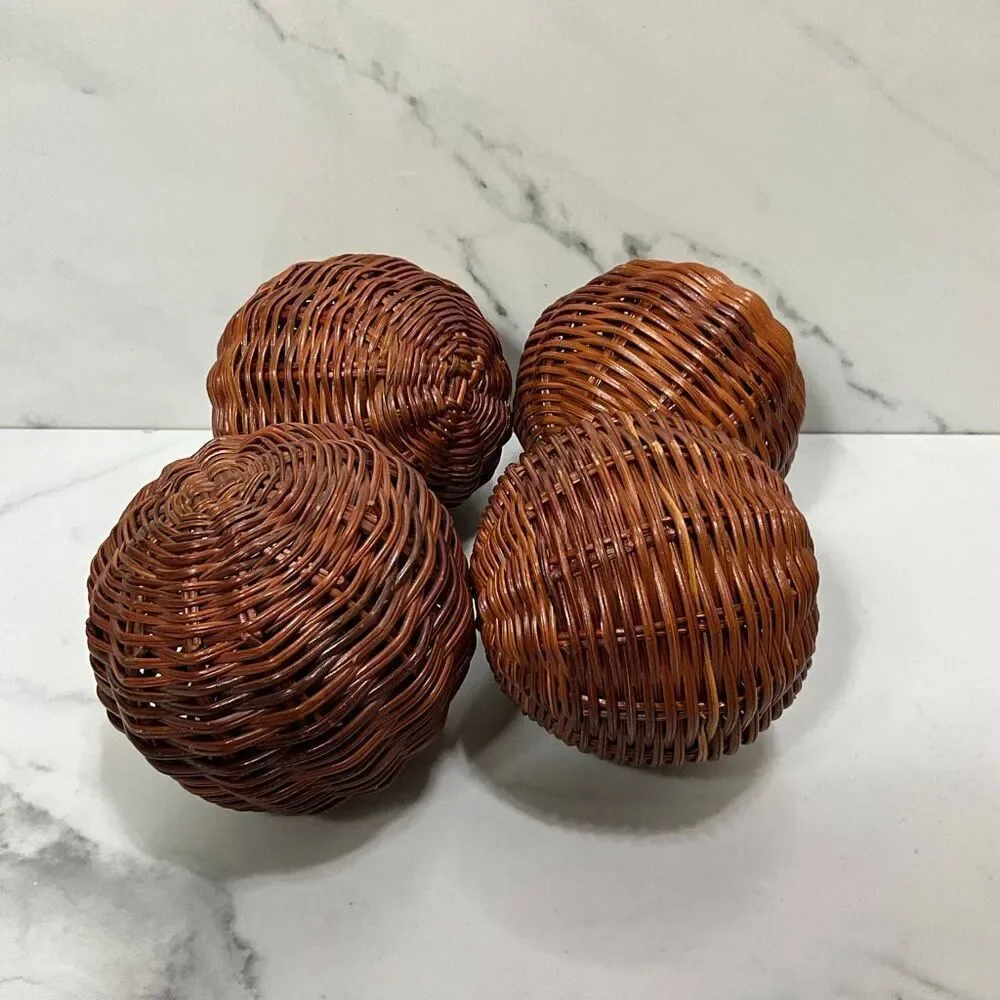 WICKER Balls Set of 4